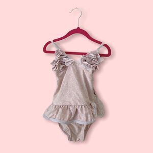 ❤️ FLOATIMINI Pink Floral Swimsuit Size 4 ❤️
